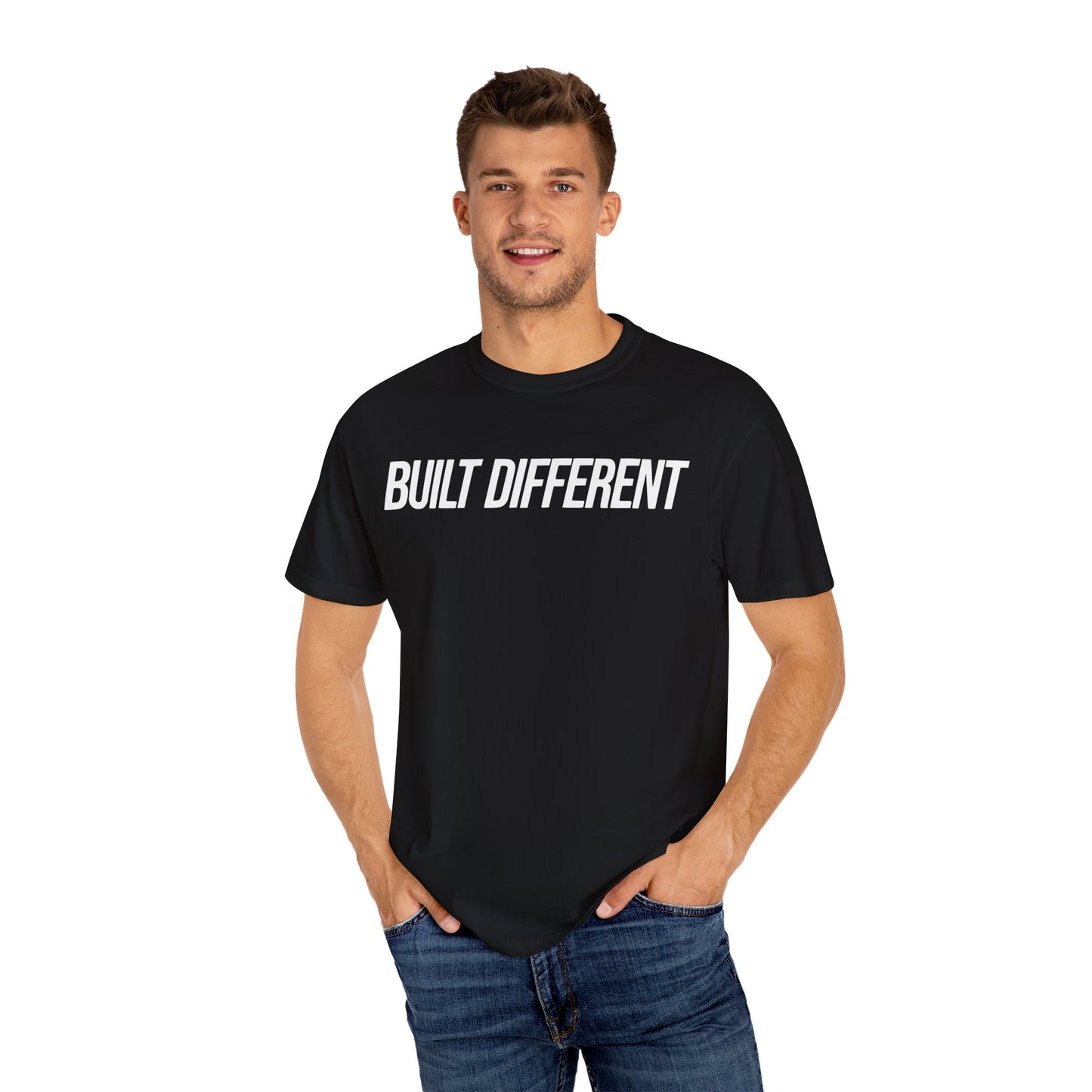Built Different Unisex Garment-Dyed T-shirt