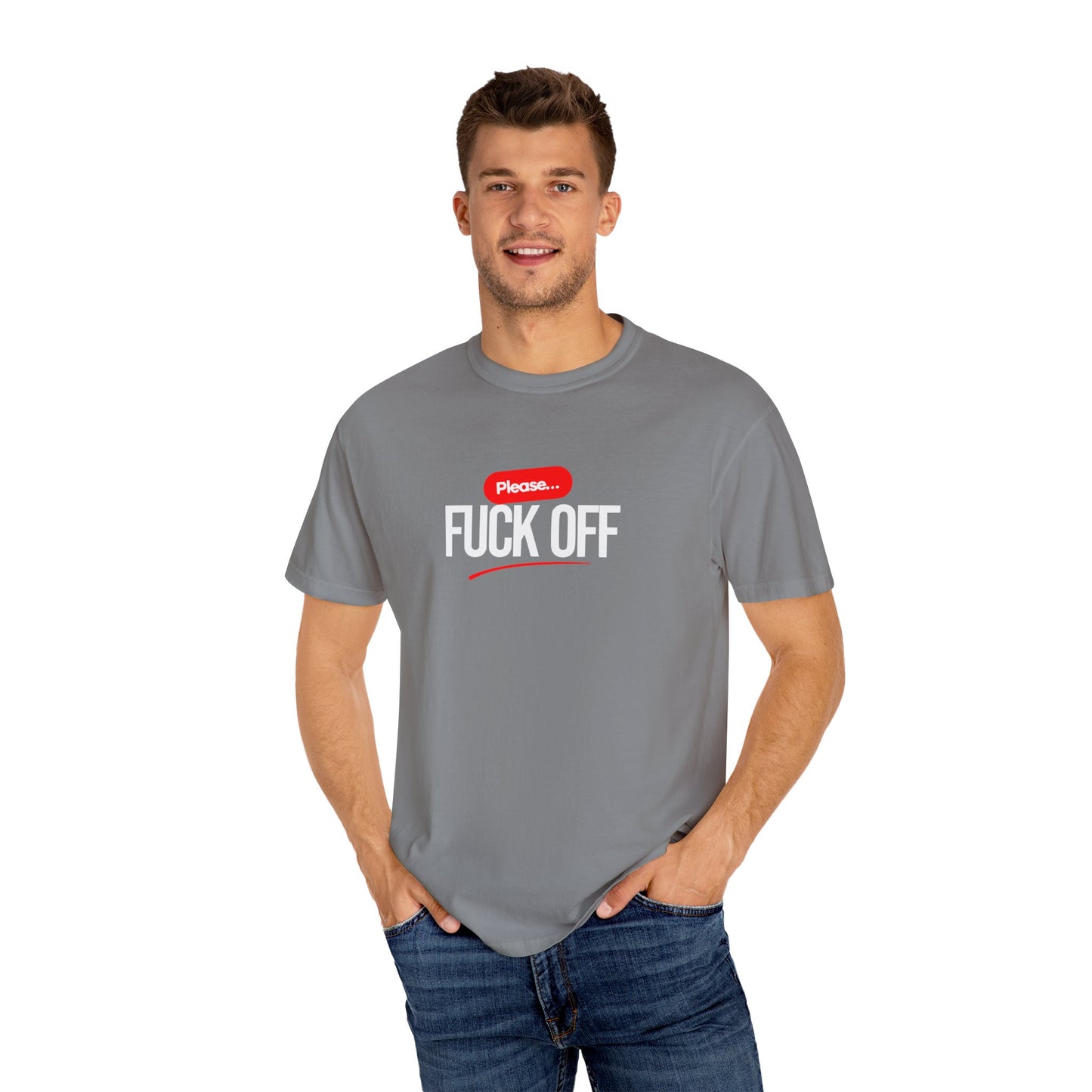 Graphic T-Shirt Please 'Fuck Off' Design - Unisex