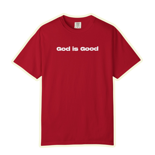 God Is Good Inspirational Unisex Garment Dyed Comfort Tee for Daily Gratitude