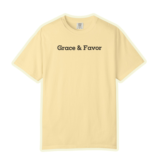 Grace And Favour Inspirational Unisex Garment Dyed Comfort Tee for Everyday Positivity